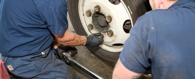 tightening truck wheel bolts